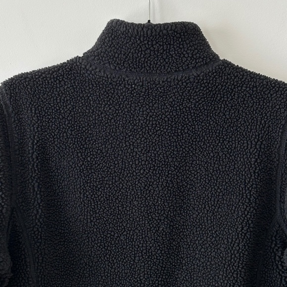 Lands End Black Sherpa Fleece Half Zip Pullover - Picture 9 of 16